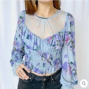 Free People - Daphne Blouse in Blue
